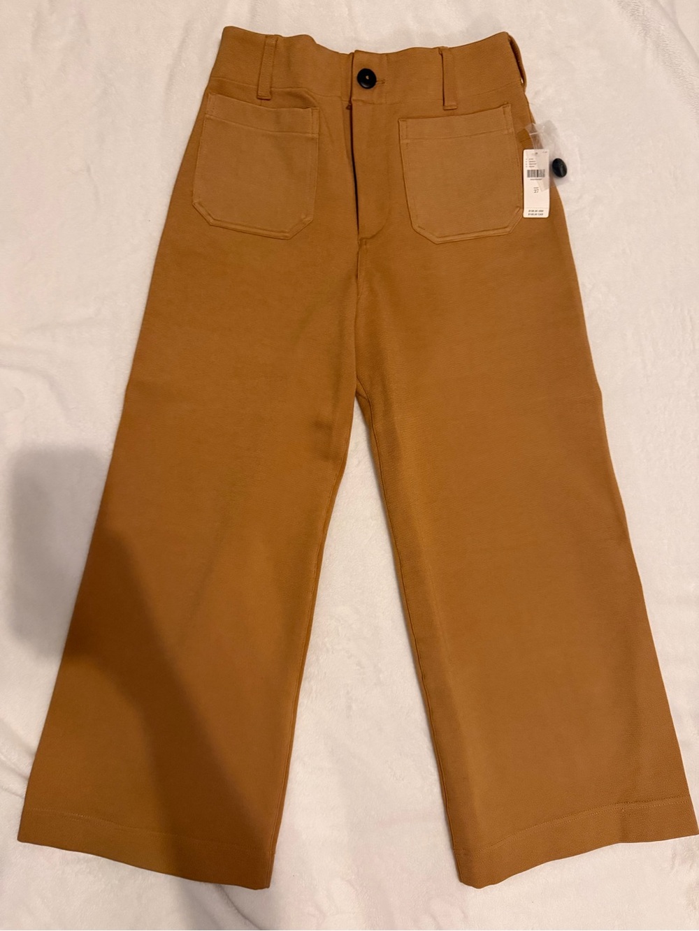 Maeve Wide-Leg Pull-On Pants in Caramel Brown- NWT